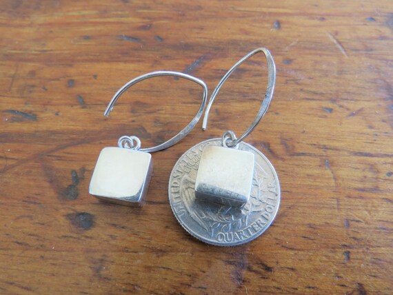 Sterling threader wires with Cube Dangles made in… - image 8