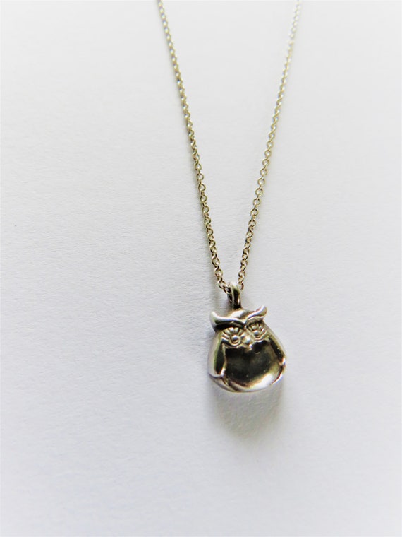 Sterling OWL Pendant Necklace -Great Teacher Gift! - image 2