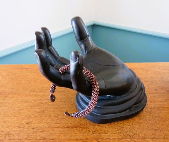 Wire Wrapped Copper Cuff - Fully Adjustable - Fle… - image 7