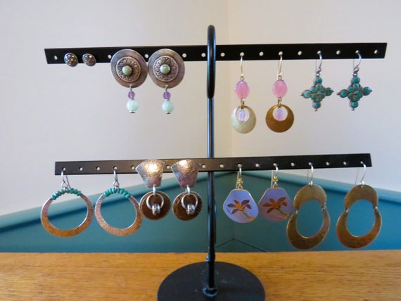Marjorie Baer MB SF Brass Pink Glass Dangle Earri… - image 10