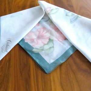 Cacharel Anais Anais Vintage Floral Cotton Scarf - Made in France