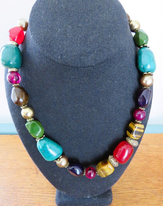 ERICA LYONS Adjustable Length Beaded Necklace - M… - image 3