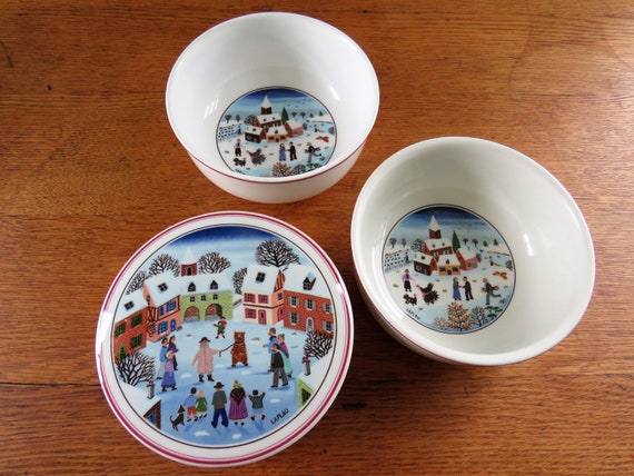 Villeroy & Boch NAIF Christmas Trinket Box: Village Snow Scene