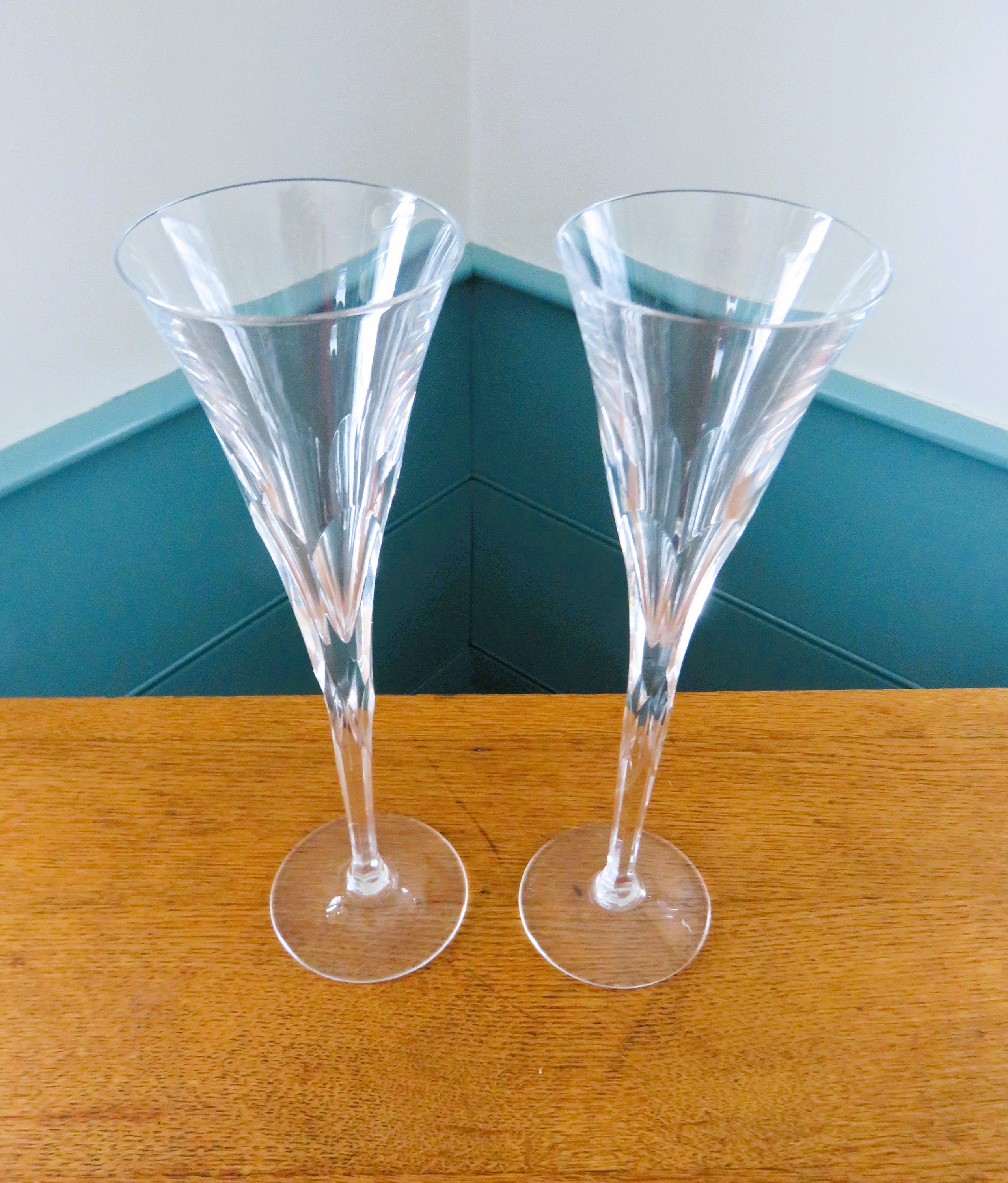 SET of 6 Cut Glass Cocktail Glasses, Berries, Stems, Leaves, 5 1/2 Tall, 2  7/8 Diameter, 3 Ounces 