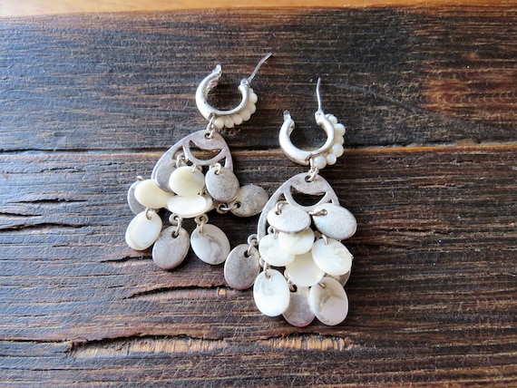 Shell dangle sales earrings