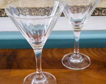 Optic Panel 8 oz. Martini/ Cocktail Glasses: Set of 2