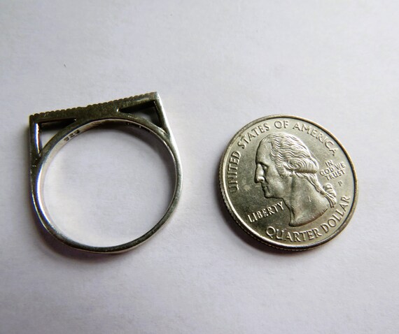 Size 11 Sterling LINEAR STACK Ring, Hallmarked 92… - image 8