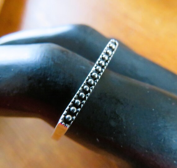 Size 11 Sterling LINEAR STACK Ring, Hallmarked 92… - image 1