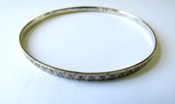 800 Silver Bangle with Sharp Triangular Geometric… - image 3