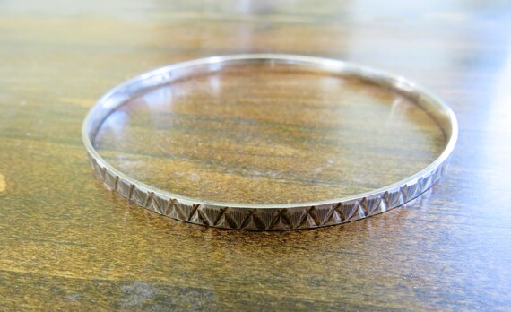 800 Silver Bangle with Sharp Triangular Geometric… - image 7