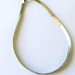 7&quot; Flat Sterling Herringbone Bracelet, made in Italy, some tarnish