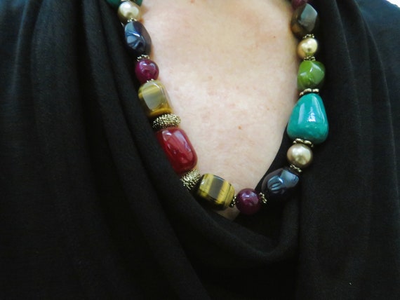 ERICA LYONS Adjustable Length Beaded Necklace - M… - image 5