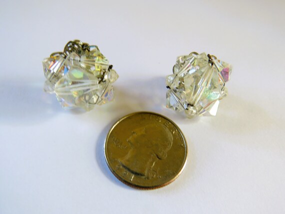 Aurora Borealis Crystal Cluster Bead Cluster Silv… - image 6