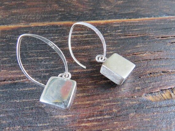 Sterling threader wires with Cube Dangles made in… - image 6