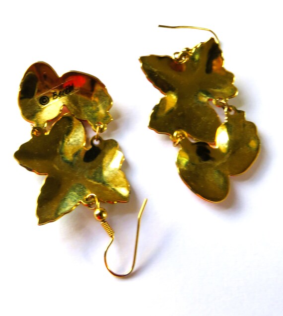 Edgar Berebi STRAWBERRIES Floral Gold Tone Dangles - image 3