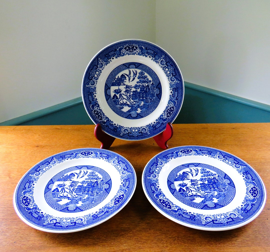 3 ROYAL CHINA Dinner Plates, USA, Blue Willow , Willow Ware, 10 Etsy