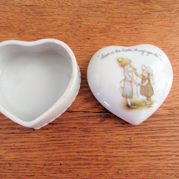 HEART Shaped Holly Hobbie Trinket Box from the 1970s