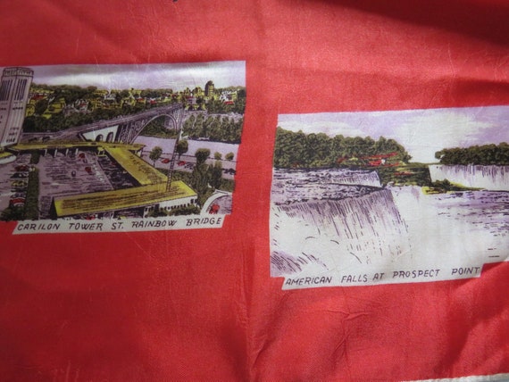 Niagara Falls CANADA Souvenir Scarf circa 1950s C… - image 10