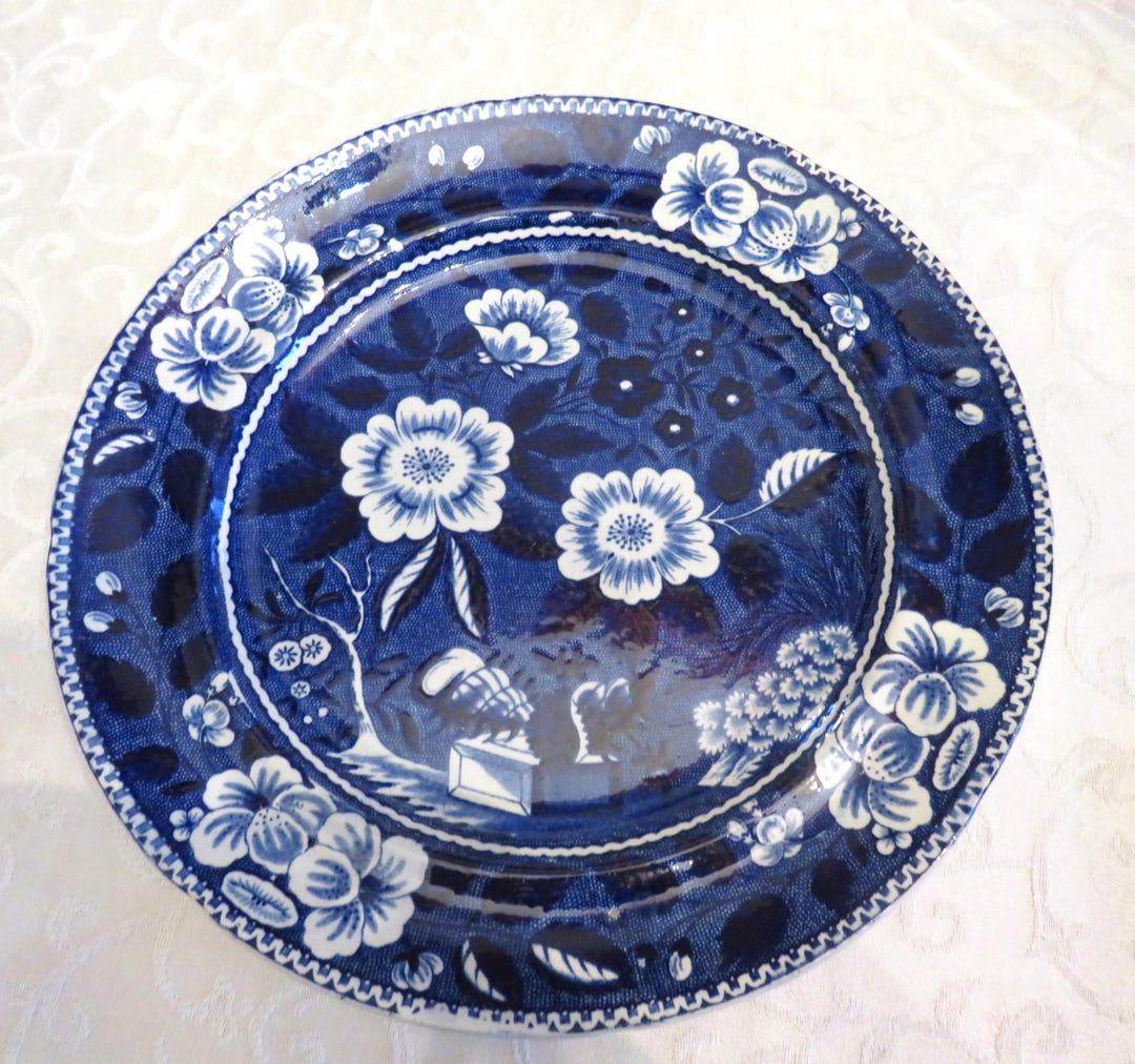 Riley's Semi-china Blue Transferware Plate, Early 1800s - Etsy