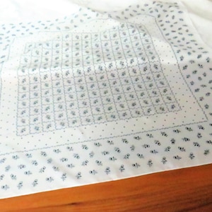 White Black Floral Italian Polyester Scarf