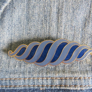 Isle of Skye BLUE Gold Tone Brooch, 2 1/2&quot;