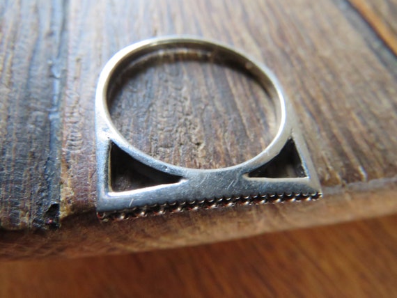 Size 11 Sterling LINEAR STACK Ring, Hallmarked 92… - image 10