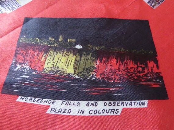 Niagara Falls CANADA Souvenir Scarf circa 1950s Co