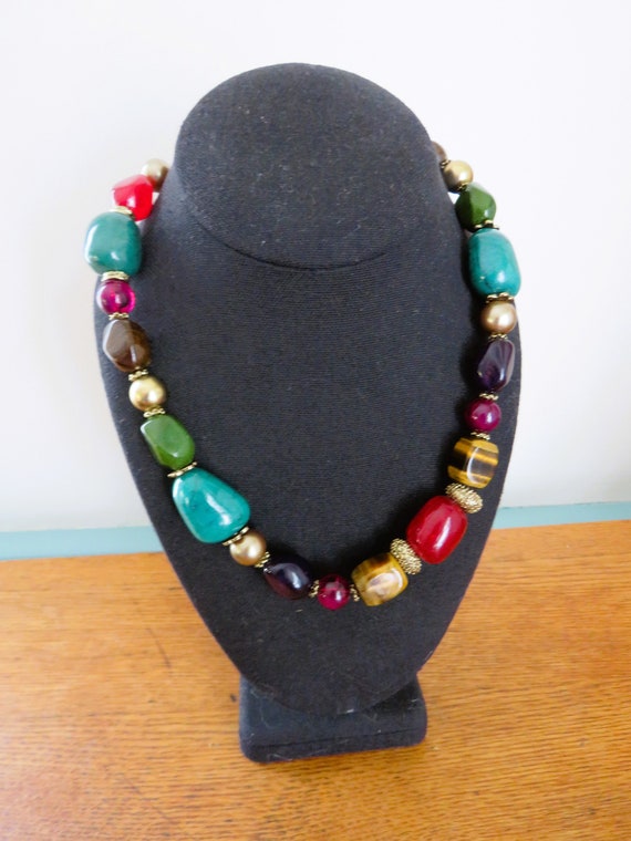 ERICA LYONS Adjustable Length Beaded Necklace - M… - image 1
