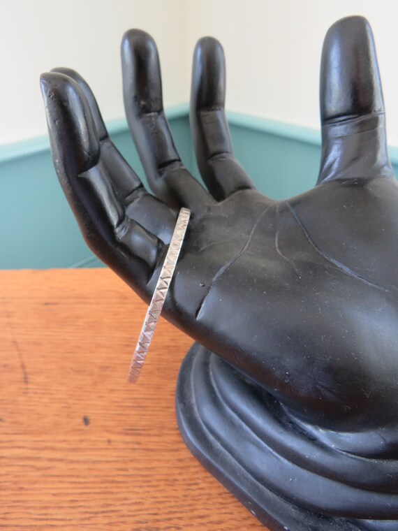 800 Silver Bangle with Sharp Triangular Geometric… - image 9