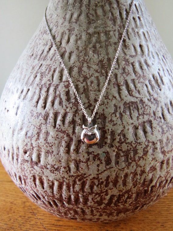 Sterling OWL Pendant Necklace -Great Teacher Gift! - image 5