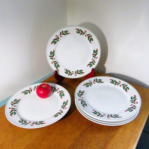 6 assiettes plates ALCO HOLIDAY Holly 10 po.