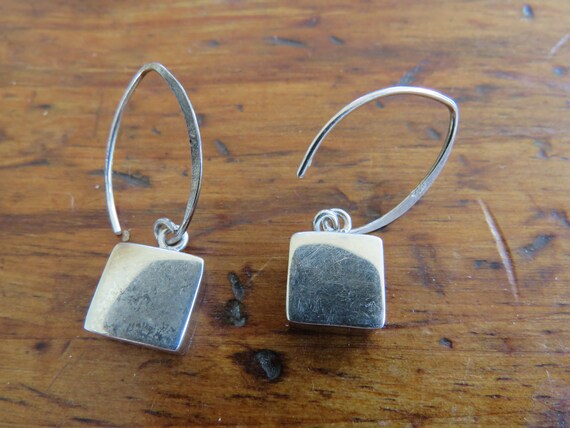 Sterling threader wires with Cube Dangles made in… - image 9