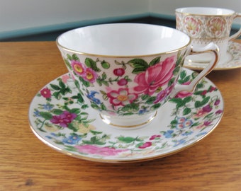 Staffordshire チャイニーズローズプレート 25cm2枚セット