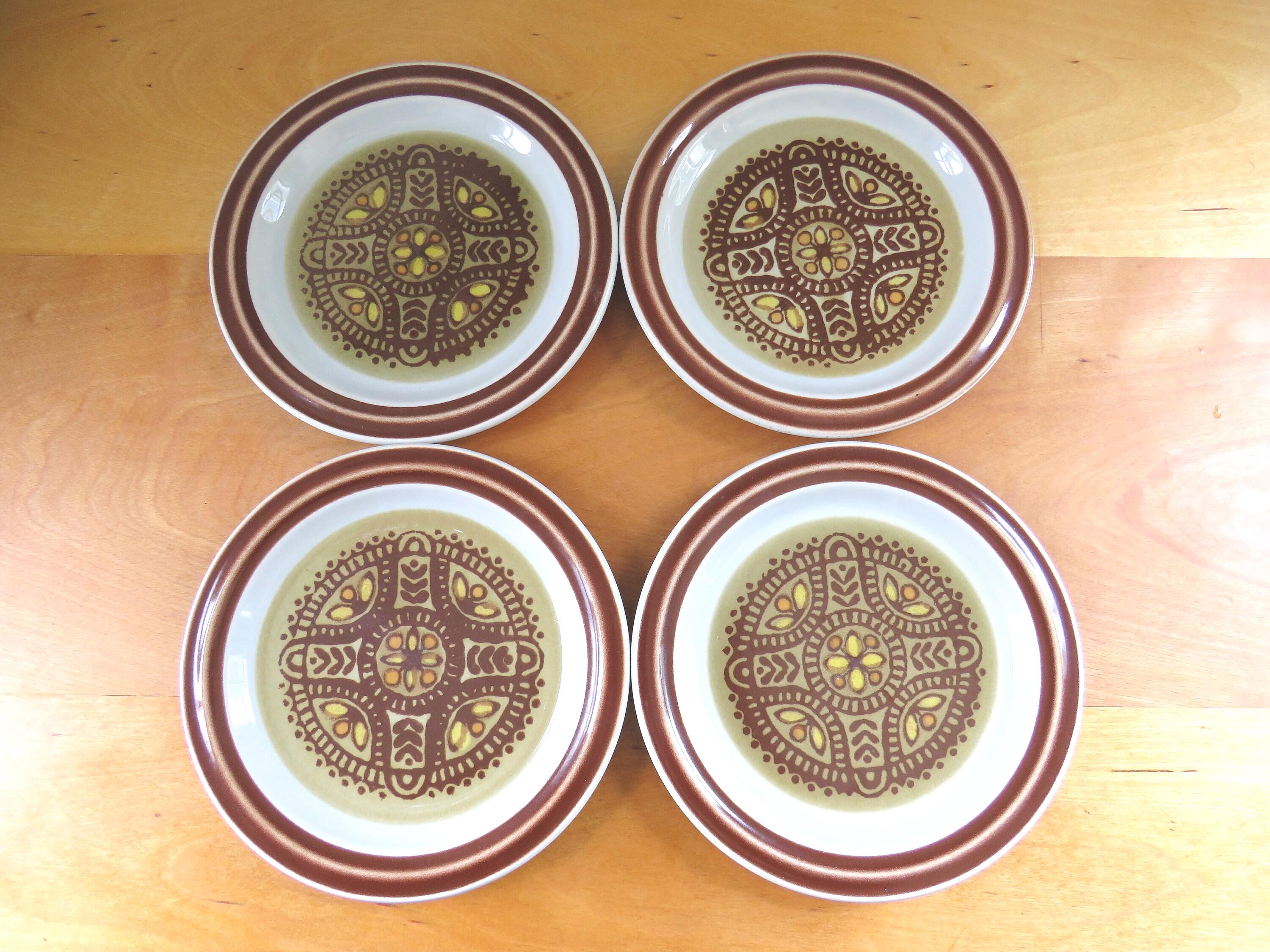 Mid Century Modern Stoneware Salad Plates: Acsons Alhambra Pattern