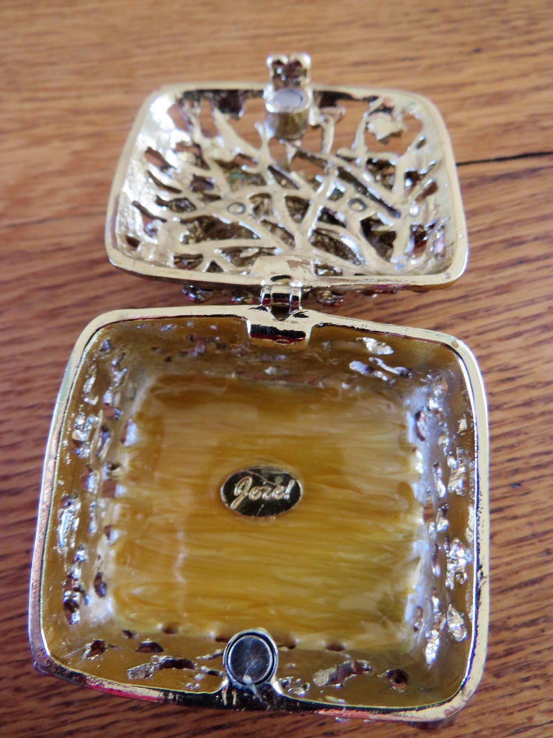 Bejeweled JERE Peacock Trinket Box