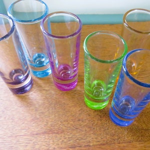 SET of 6  DOUBLE Shot Glasses by Crisa