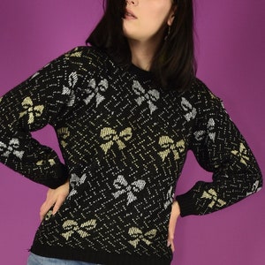 Vintage Lurex Bow Sweater