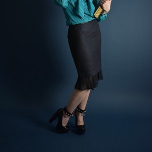 Silk Tweed Pencil Skirt by Douglas Hannant Mid Rise // sz 6