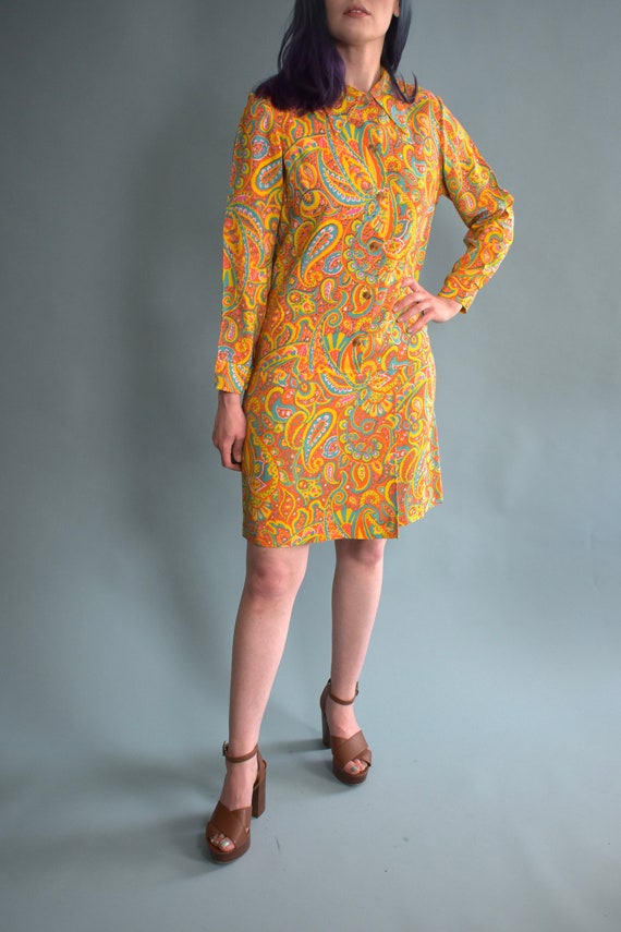 1960s Floral Romper with Overskirt and Zip Open Crotch