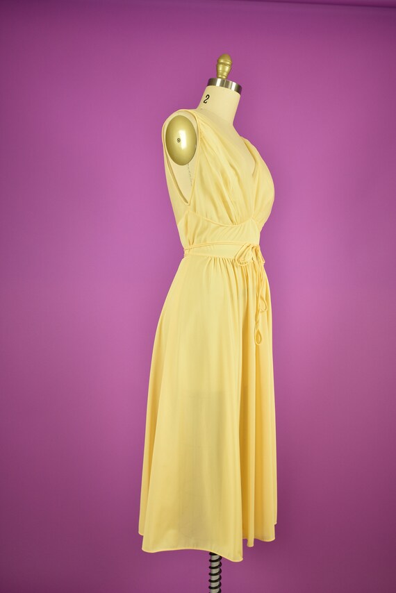 1950s Vanity Fair Lemon Drop Nightgown w/ Sheer B… - image 3