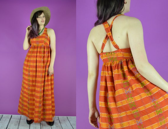 aztec print maxi dress