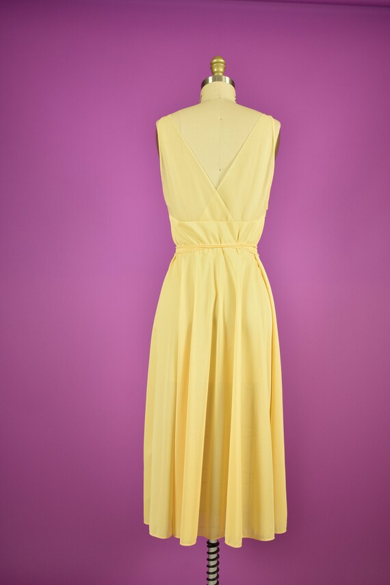 1950s Vanity Fair Lemon Drop Nightgown w/ Sheer B… - image 4