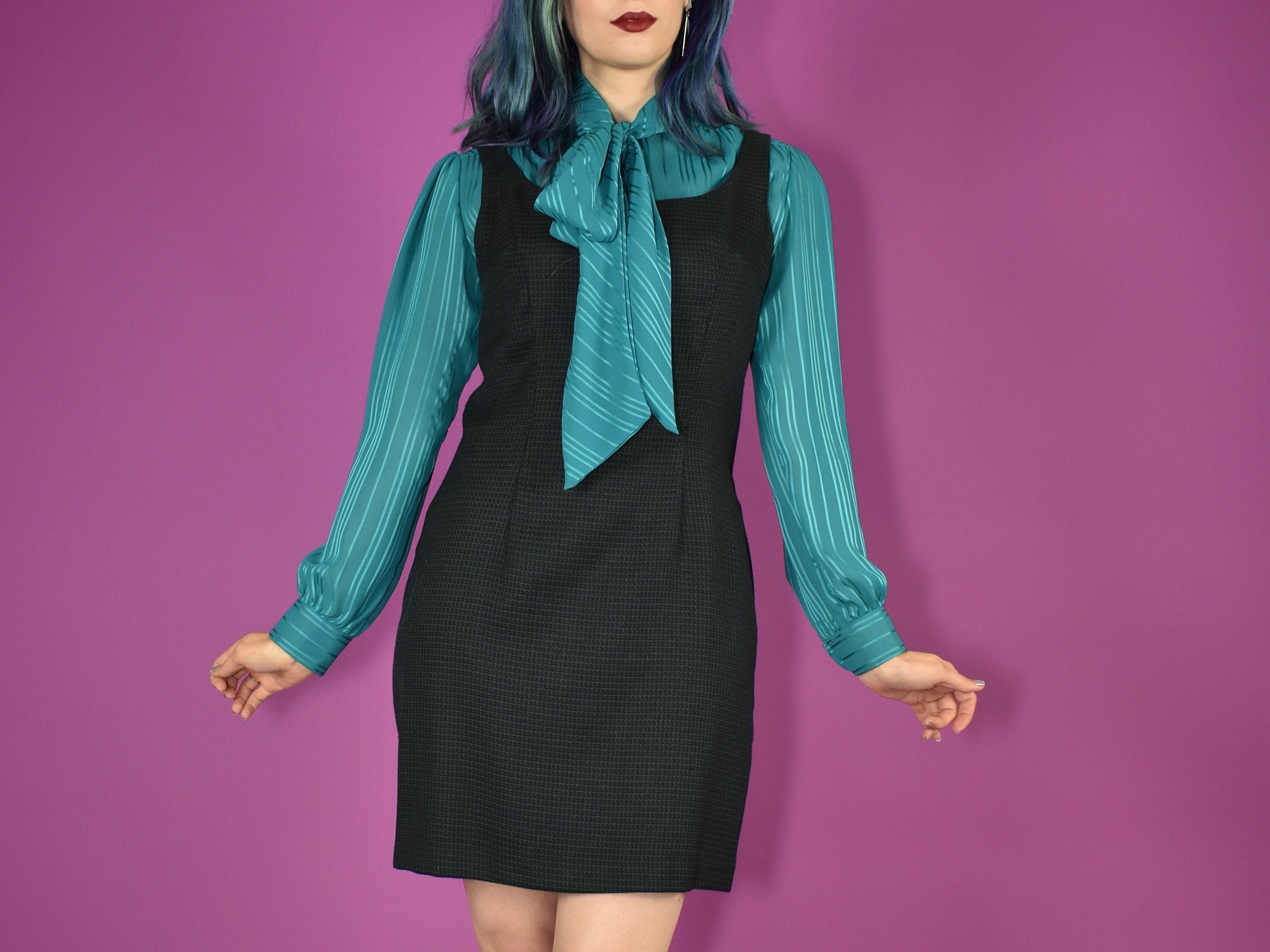 bodycon plaid print vintage mini dress