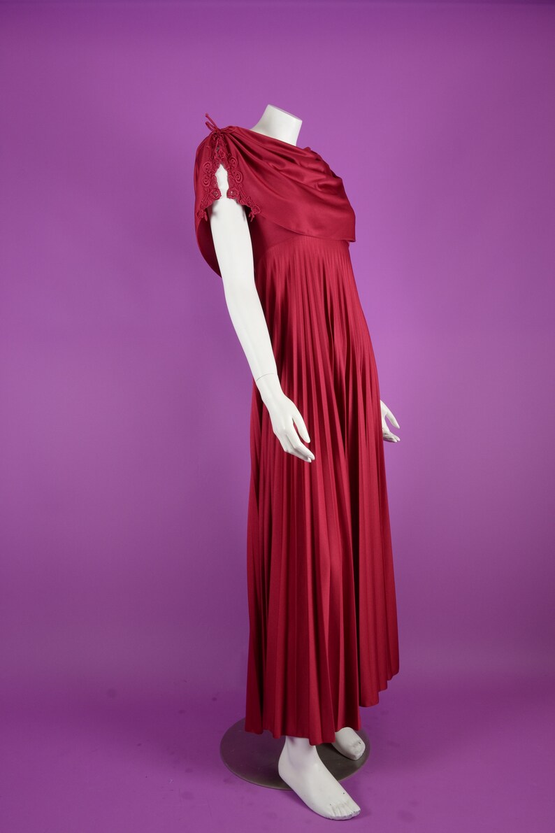 blood red maxi dress