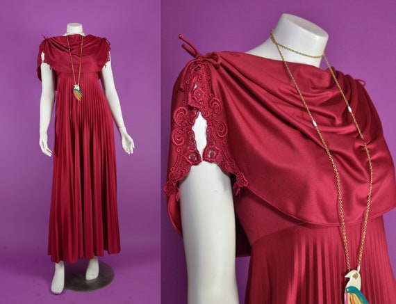 blood red maxi dress