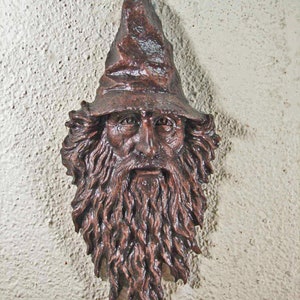 Wizen Wizard Face for Wall - Artist Cold Cast by Jerry Ward