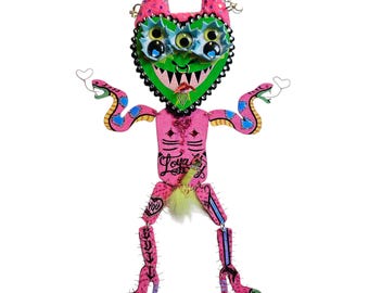 Sexy Devil Mixed Media Art