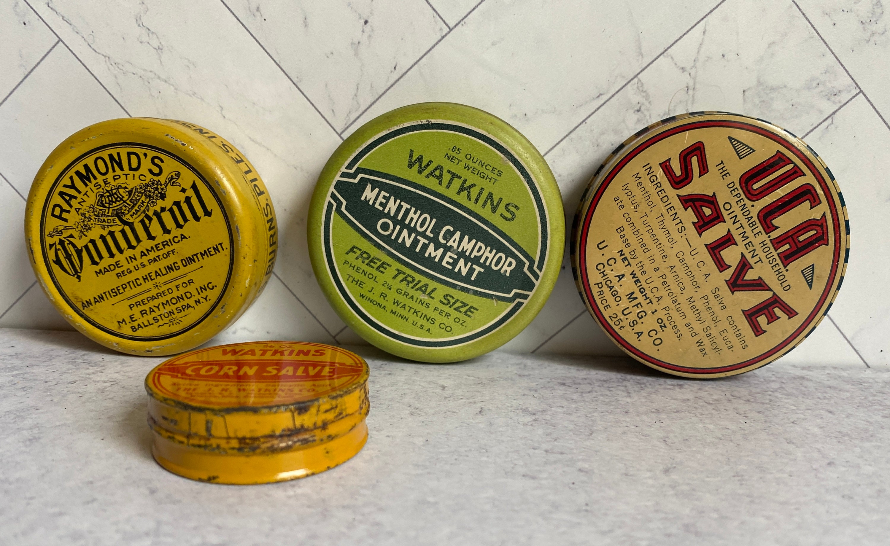 Vintage Set 4 Salve Tinsadvertising Tinsu.c.a Salvewatkins Etsy UK