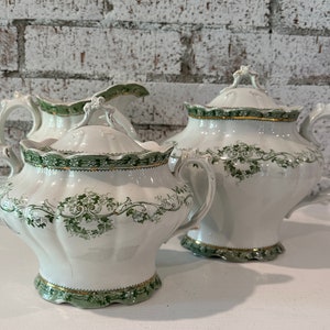 Antique Royal Wedgewood Semi-Porcelain England-Ideal Tea Set-Being Sold Separately-Master Sugar Bowl-Master Creamer & Tea Pot-Chippy-Shabby