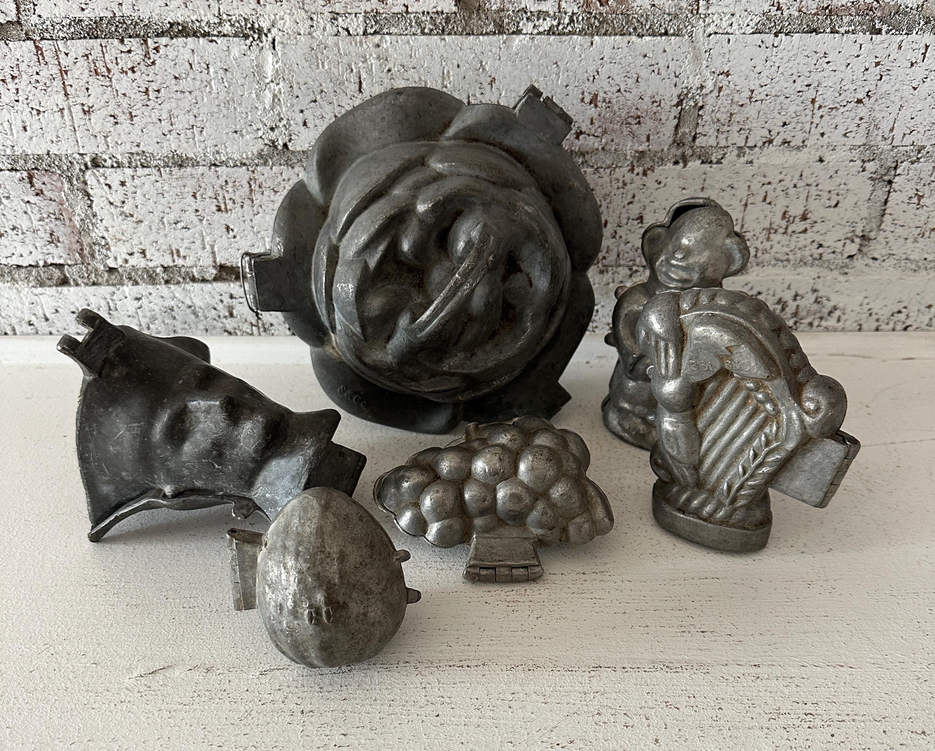 ヴィンテージ菓子型 Pewter Icecream Molds - Etsy